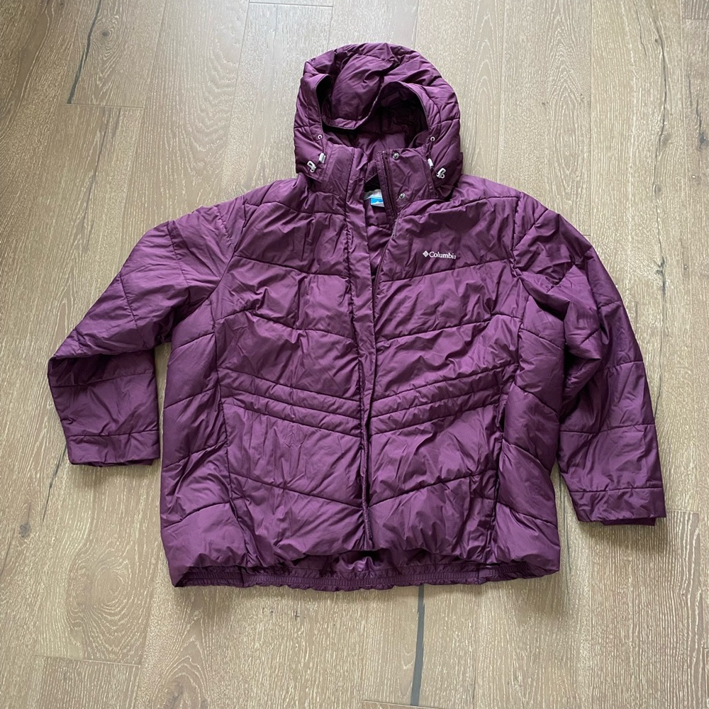 Columbia purple puffer jacket - Picture 1 of 5